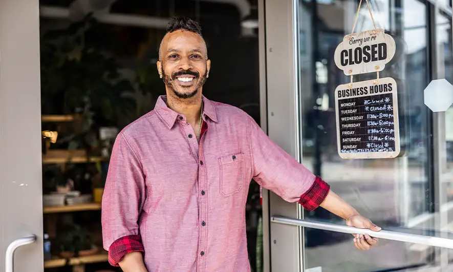 male small business owner protected by knowing how much is liability insurance for a small business