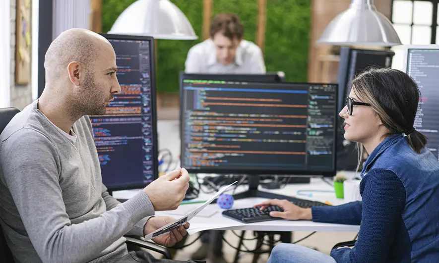 small business owner protected by insurance data scientist