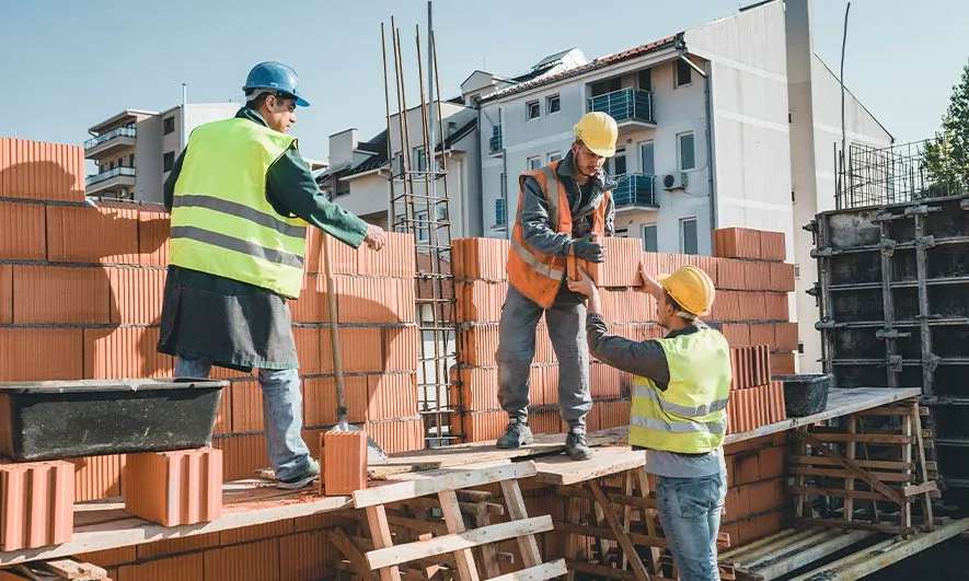 business protected by insurance for bricklayers