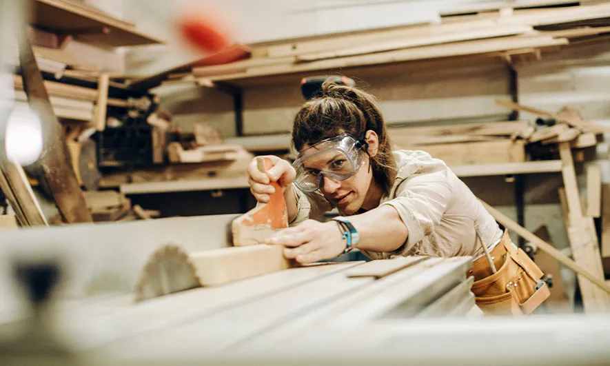 small business owner protected by insurance for carpenters