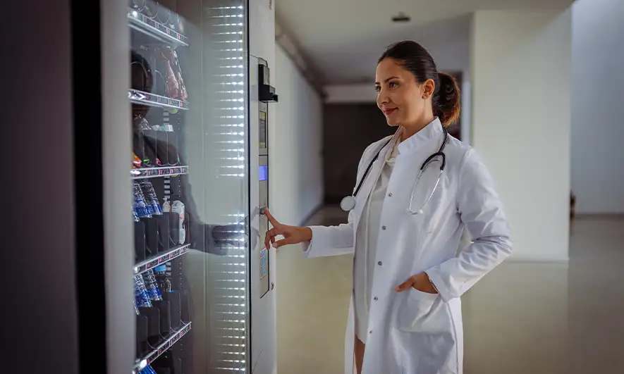 device protected by insurance for vending machines
