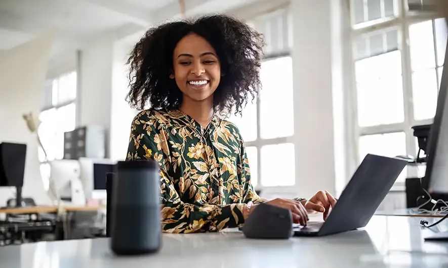 business owner researching insurance for virtual assistants online