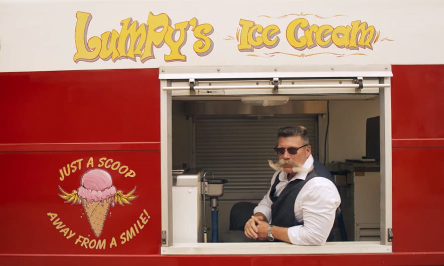 small business owner giving testimonial on having food truck insurance from The Hartford