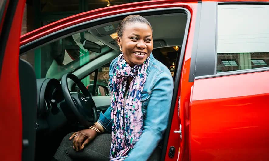 driver protected by physical damage coverage from The Hartford