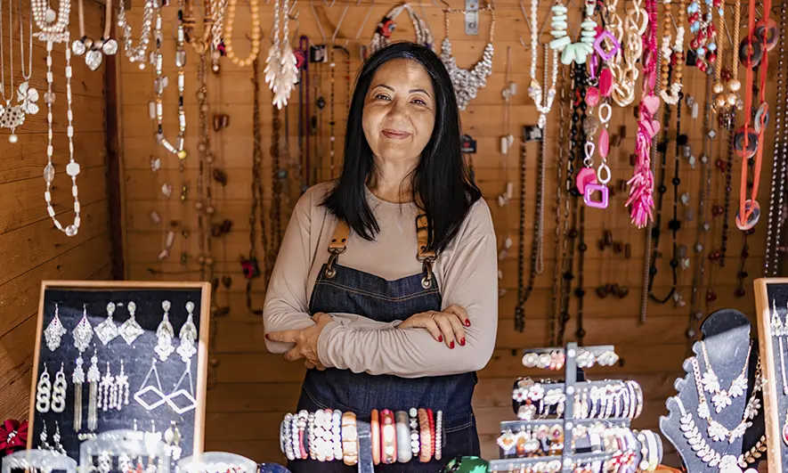 female small business owner protected by vendor insurance for events