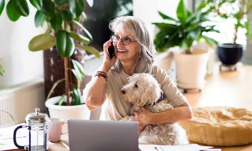 female customer happy to know what is renter insurance