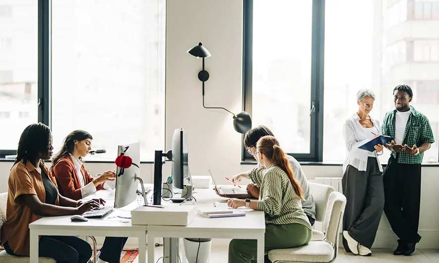 female and male workers protected by workers' compensation insurance for small business