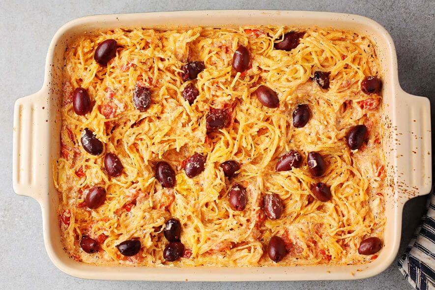 Spaghetti Squash with Goat Cheese and Tomatoes